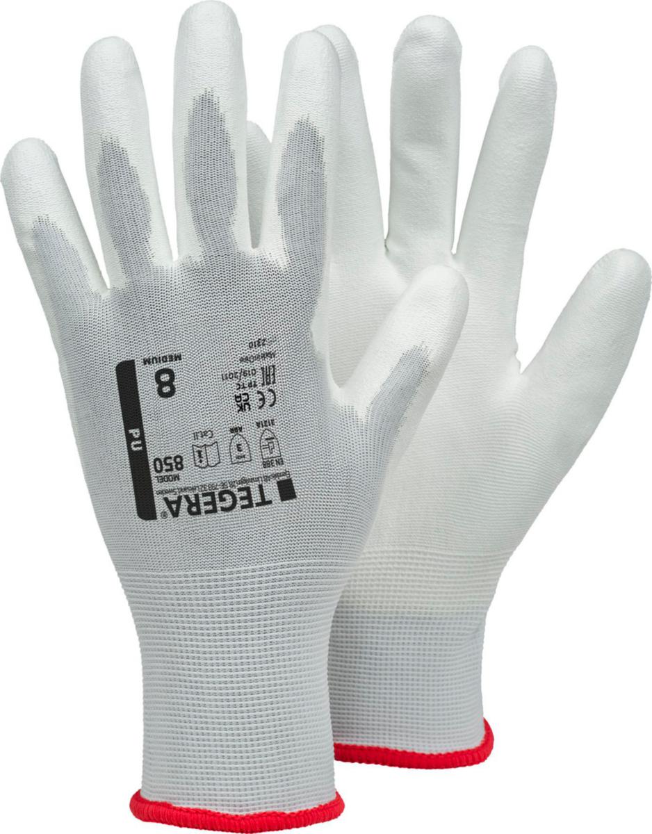 Montagehandske Tegera 850 - HANDSKE TEGERA 850 PU DOPPAD NYLON STL 8