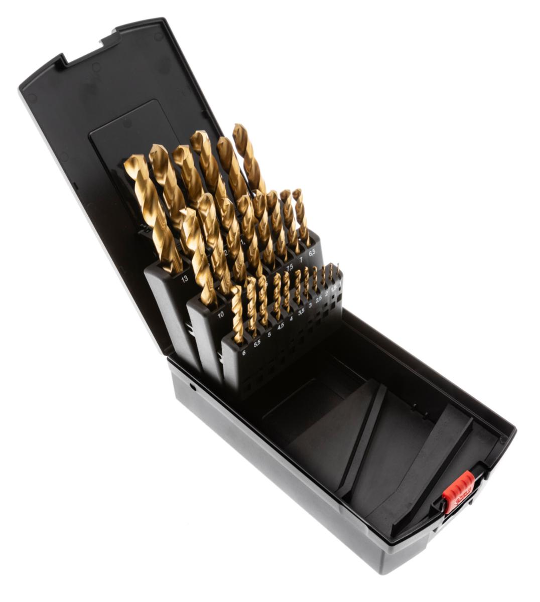 Borrsats Harlingen 1-13 mm 25 st - BORRSATS HSS-COBOLT-TIN HARLINGEN 1-13MM, 25ST