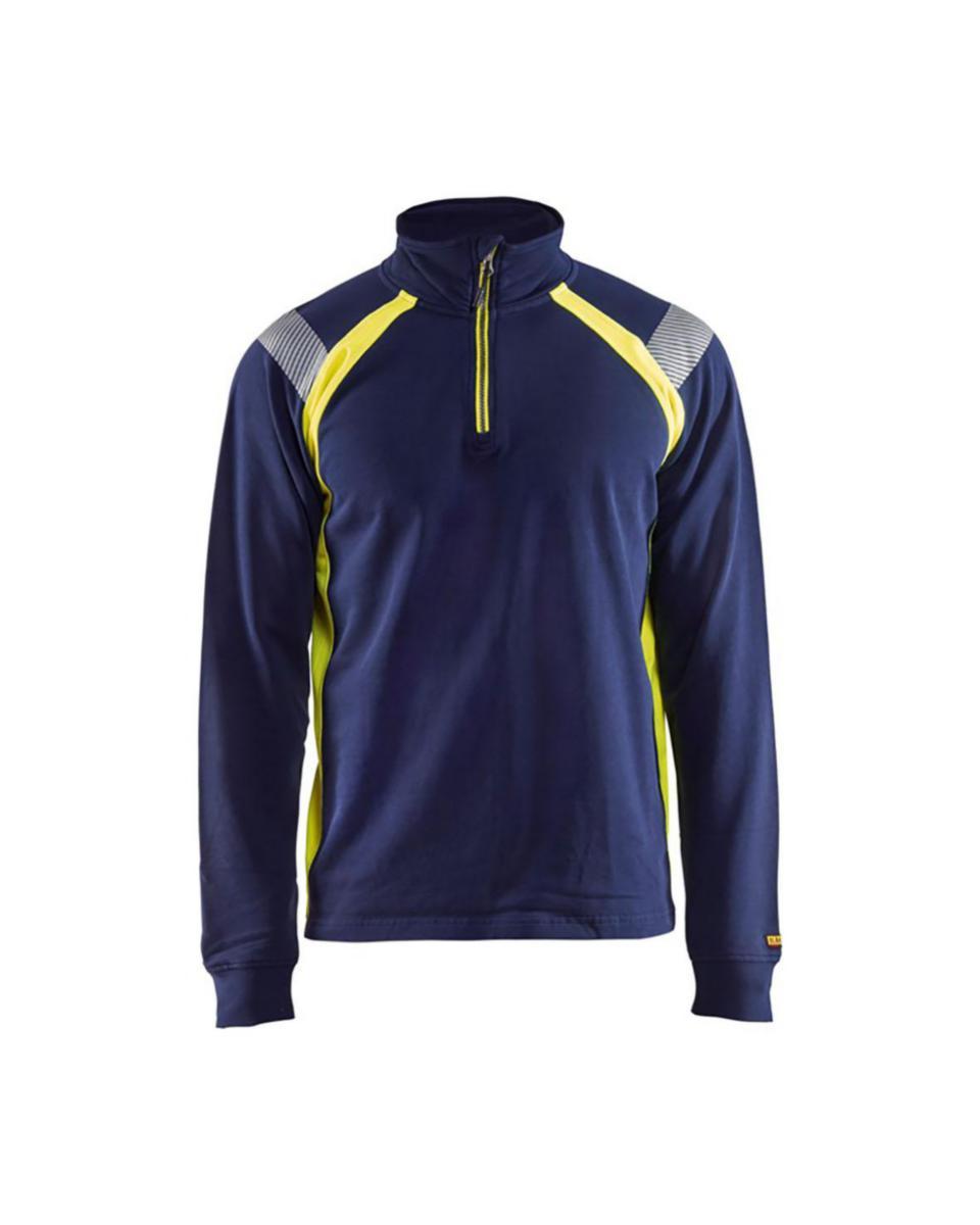 Sweatshirt Blåkläder 3432-1158 - TRÖJA HALFZIP SVART/VARSELGUL L 343211589933L