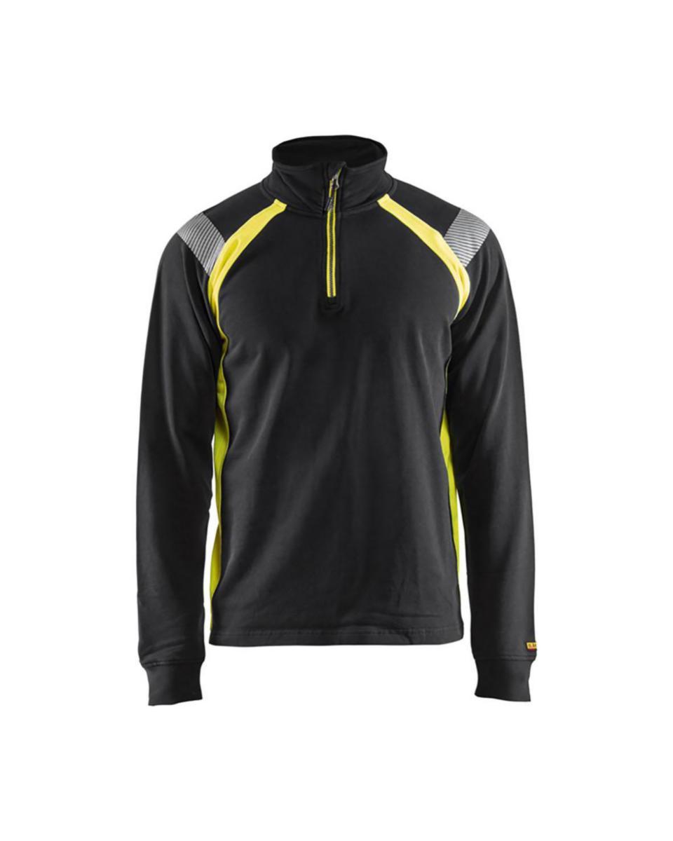 Sweatshirt Blåkläder 3432-1158 - TRÖJA HALFZIP SVART/VARSELGUL XXXL 343211589933XXXL
