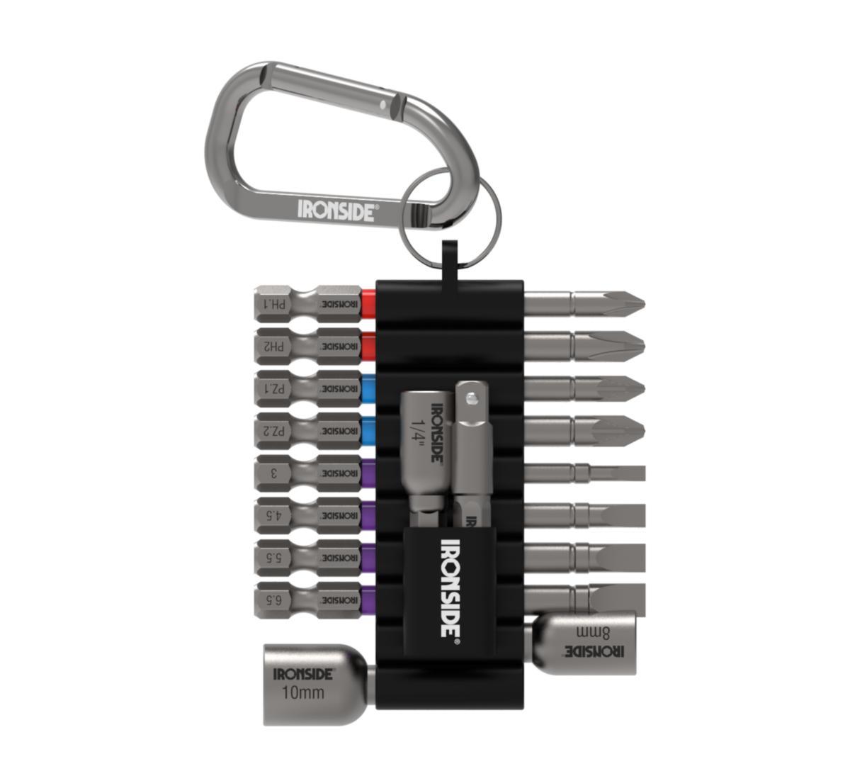 Bitsbälteshållare Ironside med långa bits - BITSBÄLTESHÅLLARE IRONSIDE 75MM BITS 12 DELAR 201602