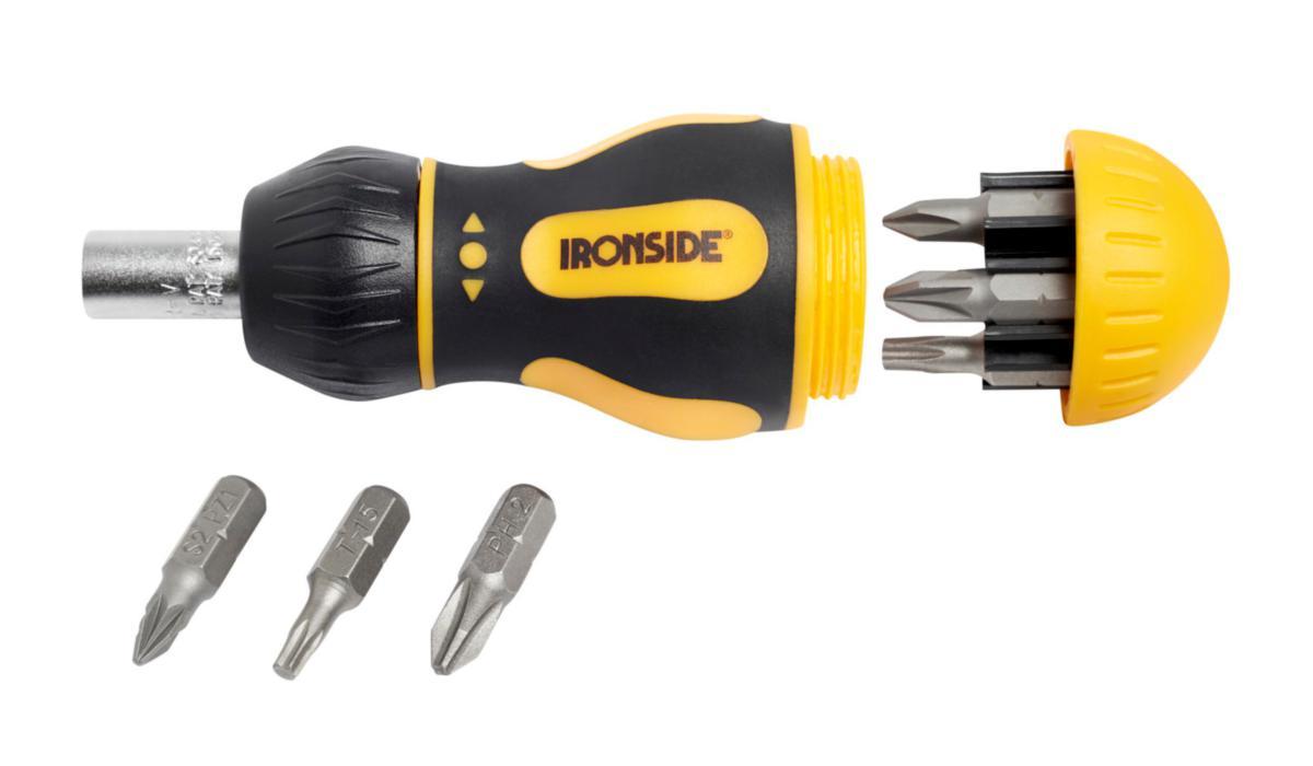 Spärrskruvmejsel Ironside Stubby - SPÄRRSKRUVMEJSEL STUBBY 6 BITS IRONSIDE 102839