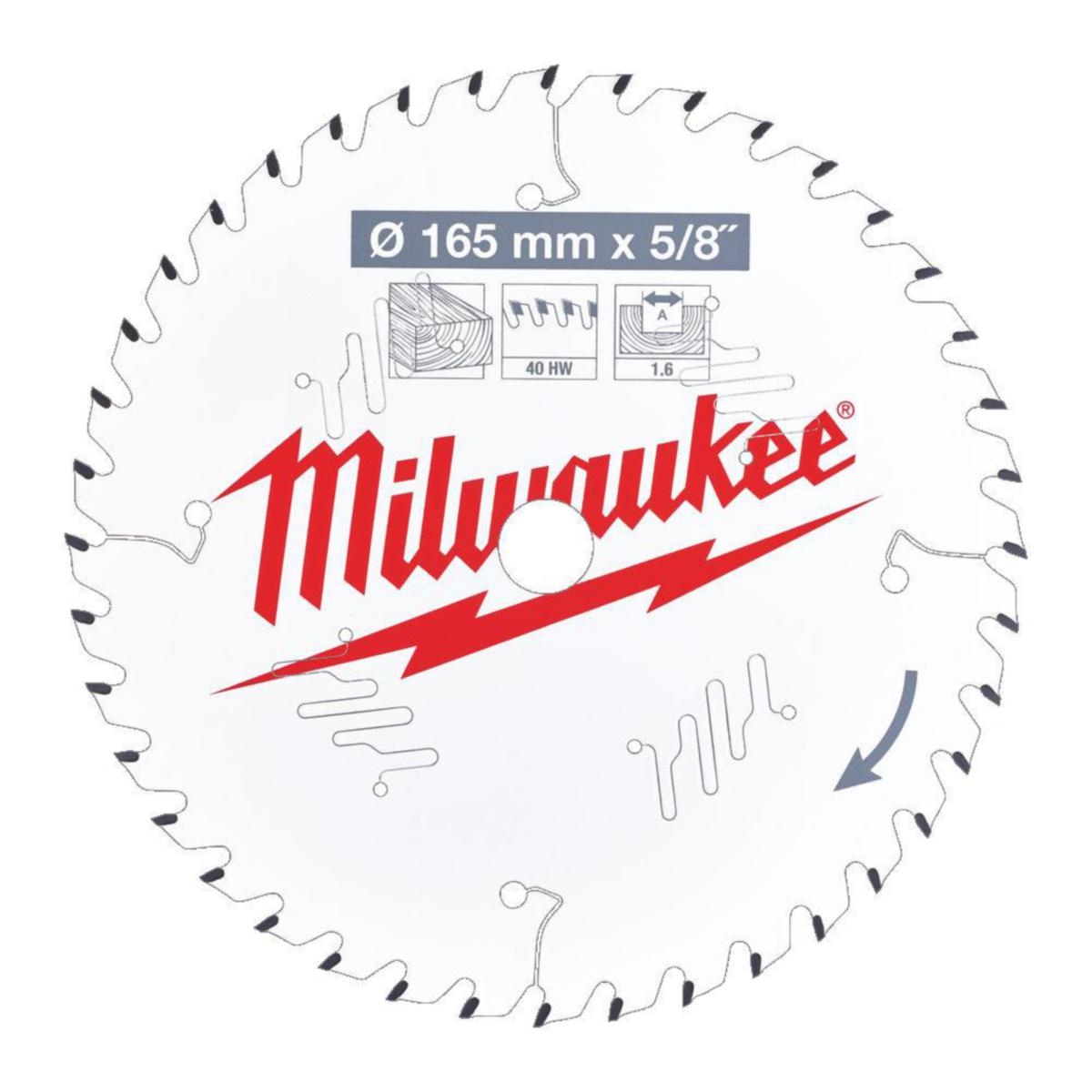 Sågklinga Milwaukee Trä t Cirkelsåg - SÅGKLINGA W165X15.87X40Z MILWAUKEE 4932471312