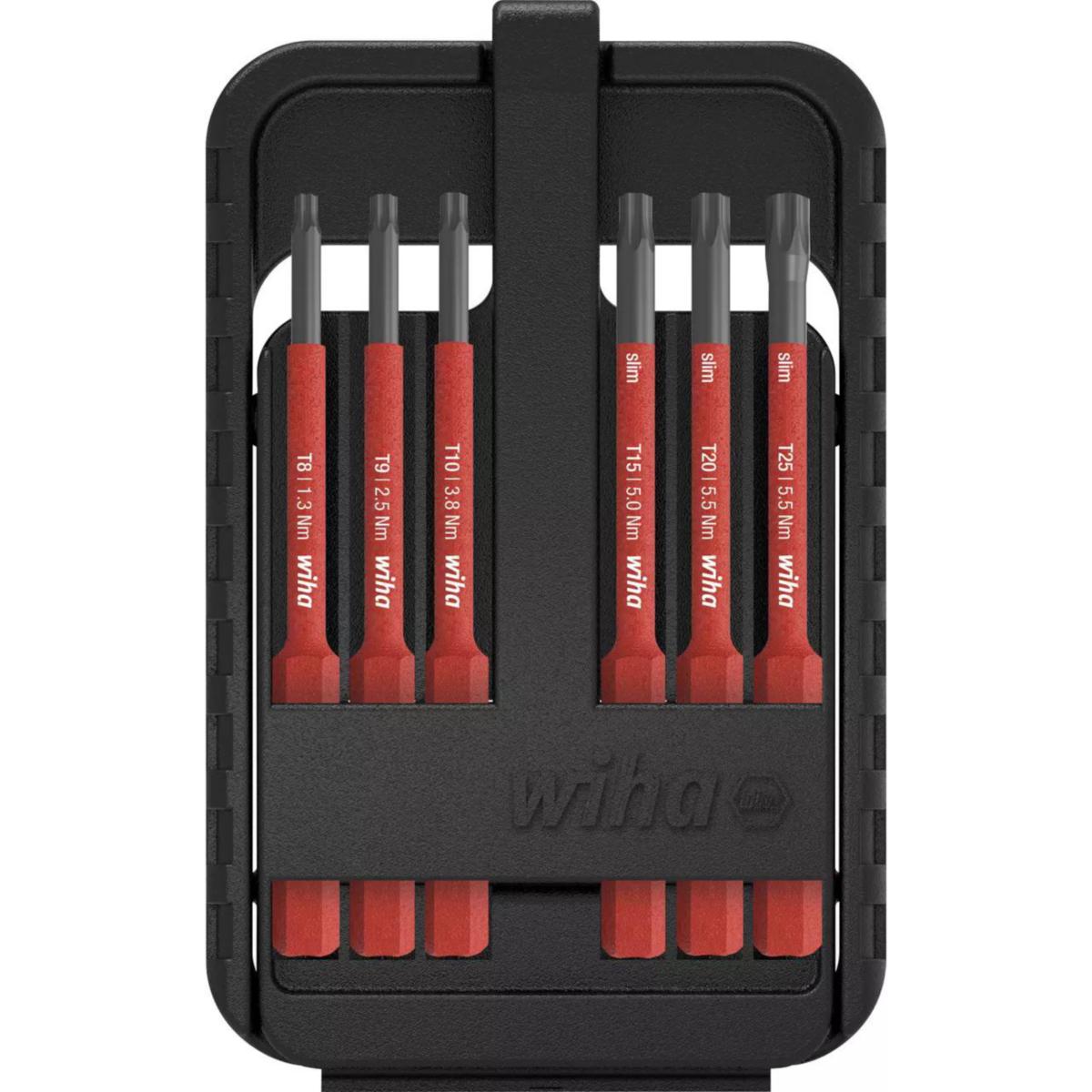 Bitssats Wiha slimBit Electric 6-del - BITSSATS WIHA SLIMBIT 6 DEL TORX 1000V
