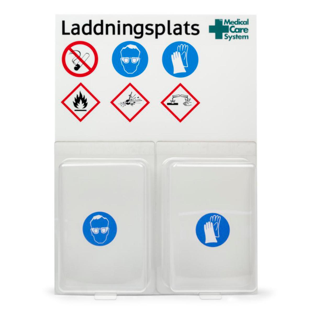 Laddningsplatstavla MCS - LADDNINGSPLATSTAVLA MCS 450x32 F GLASÖGON O HANDSKAR