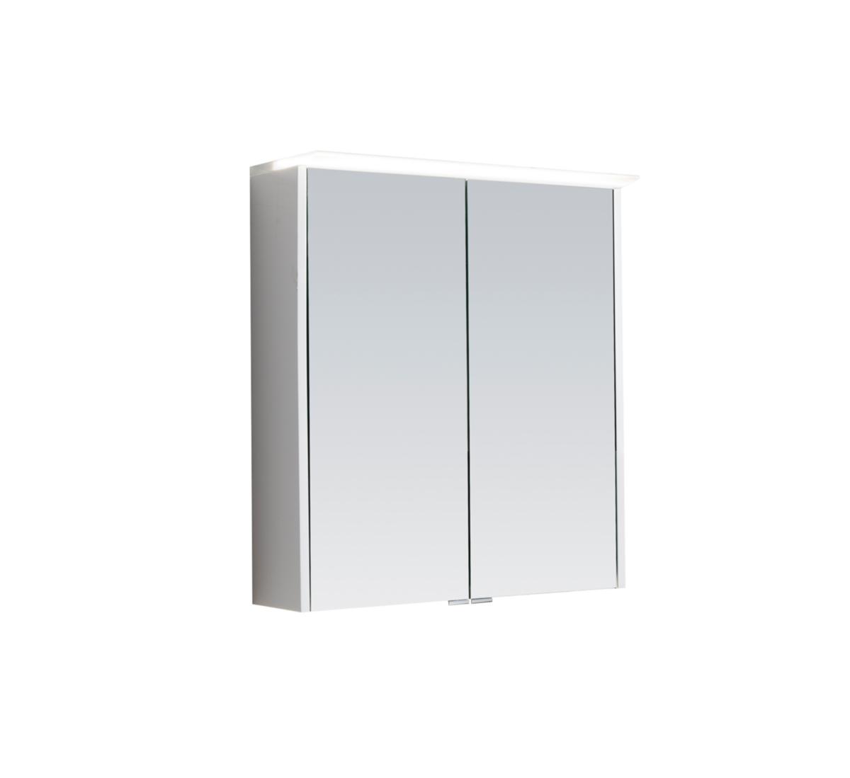 Spegelskåp Vivere II med 2 Led-slingor - BADRUMSSKÅP VIVERE II 60CM VIT MED SPEGEL & 2LED
