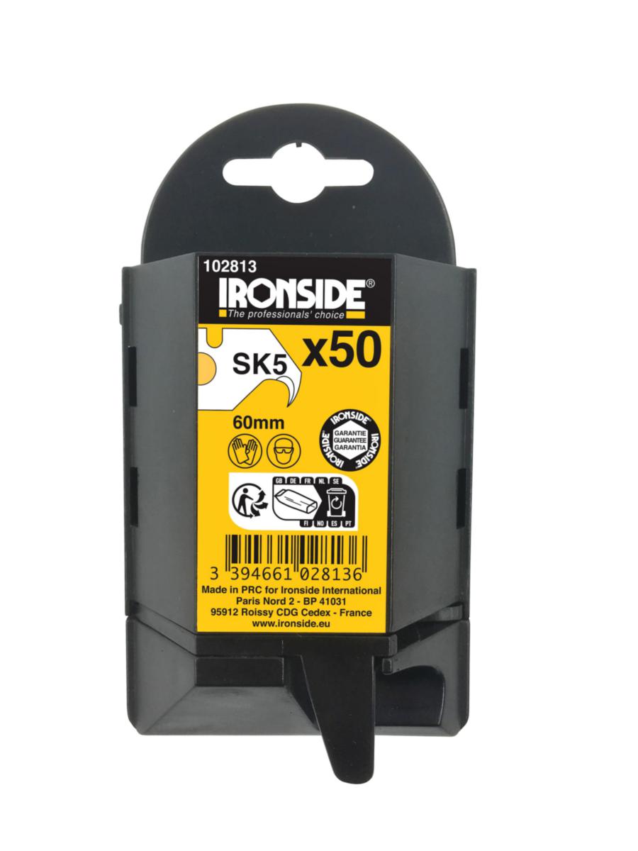 Knivblad Ironside Storpack - KNIVBLAD IRONSIDE 50MM 50-P HAKE I DISPENSER 102813