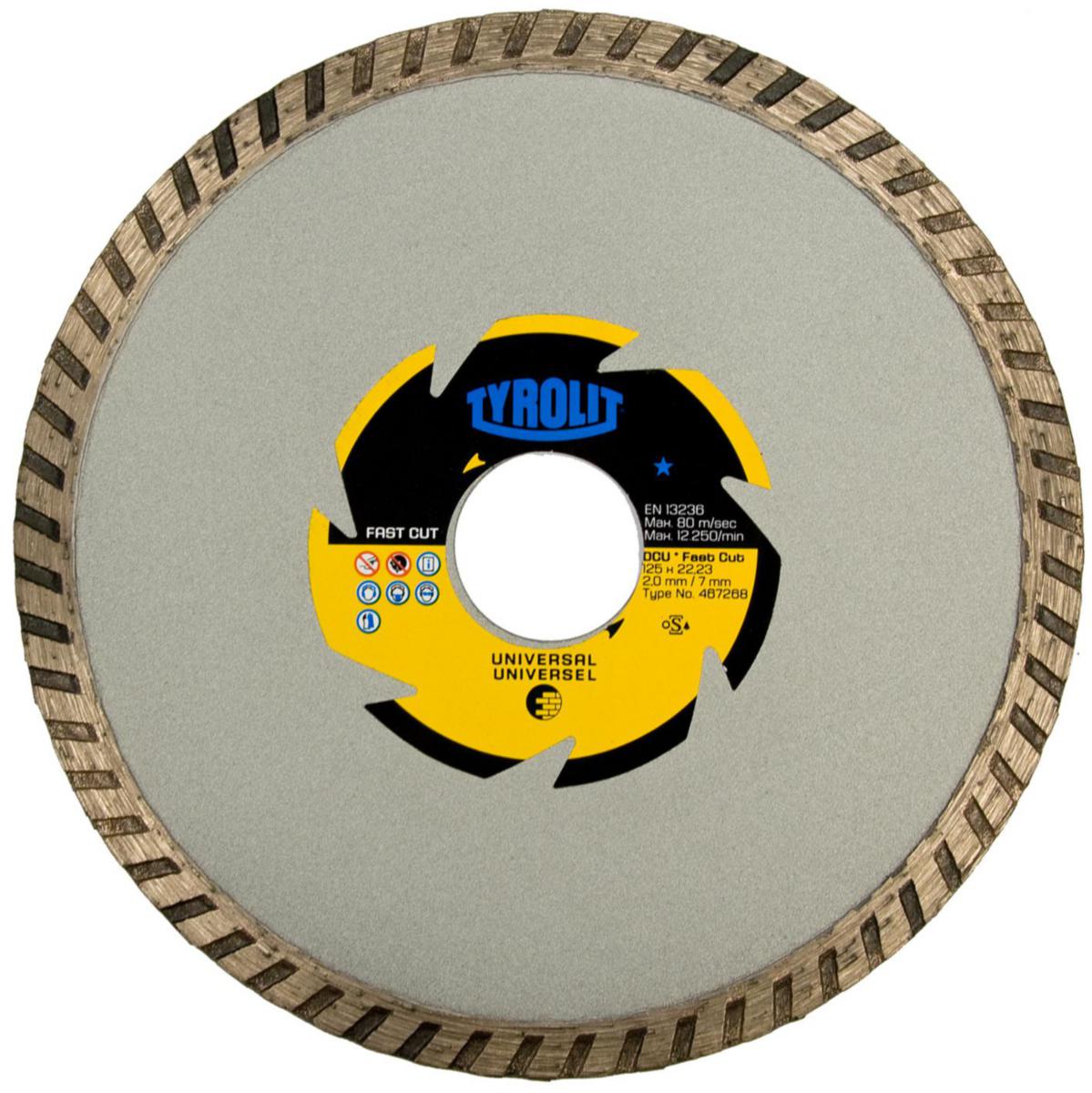 Diamantklinga Tyrolit Basic Universal Fast Cut - DIAMANTKL.115X2X22 BAS UN-FC TYROLIT 467267