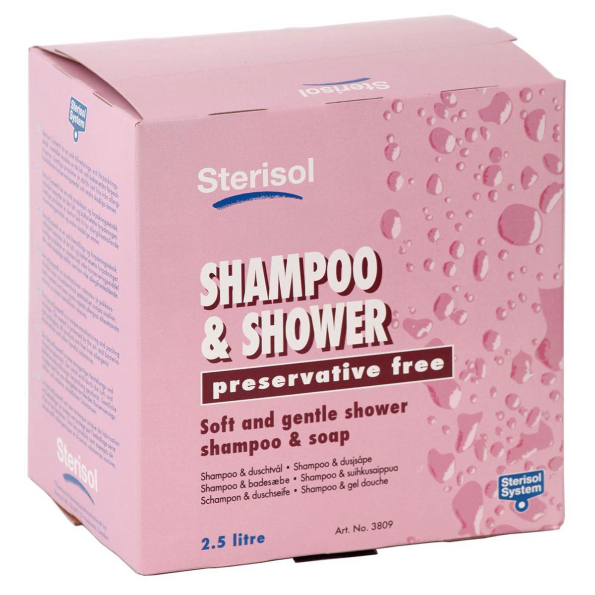 Duschtvål Schampo Shower Sterisol - DUSCHTVÅL SHAMPO&SHOWER 3809 STERISOL 2.5 LITER