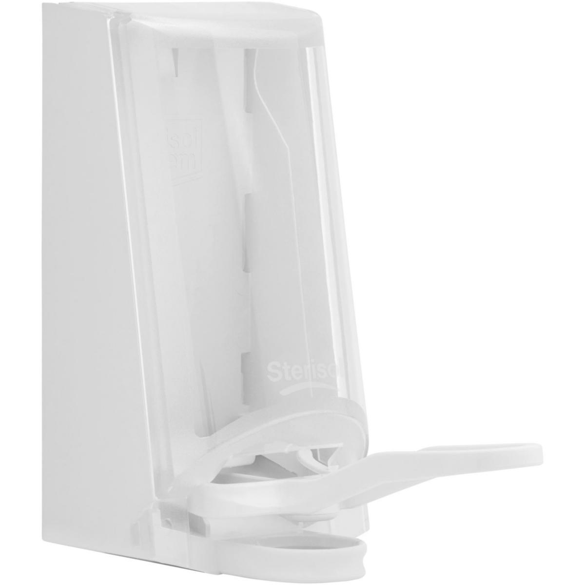 Dispenser Sterisol 0.7 l m plastarm - VÄGGFÄSTE STERISOL 4547 MED TRANSPARENT KÅPA