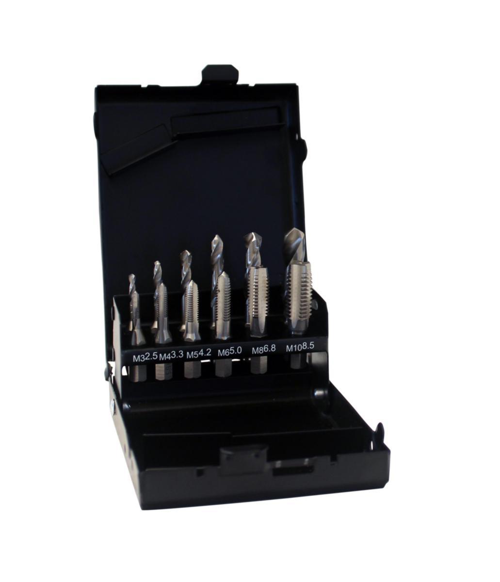Gängtapp/borrsats Ironside med bitsfäste M3-M10 - BITS GÄNG/BORRSATS M3-M10 HSSG 1/4 BITSFÄSTE IRONSIDE 200845