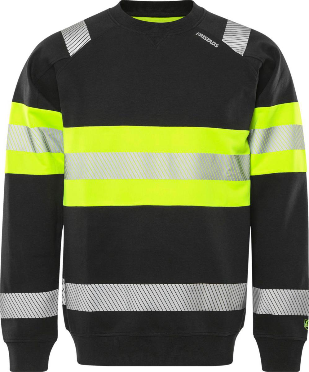 Tröja Fristads 7530 GKC Green - SWEATSHIRT 7530 GKC GUL/SV 2XS FRISTADS 301030-196 2XS