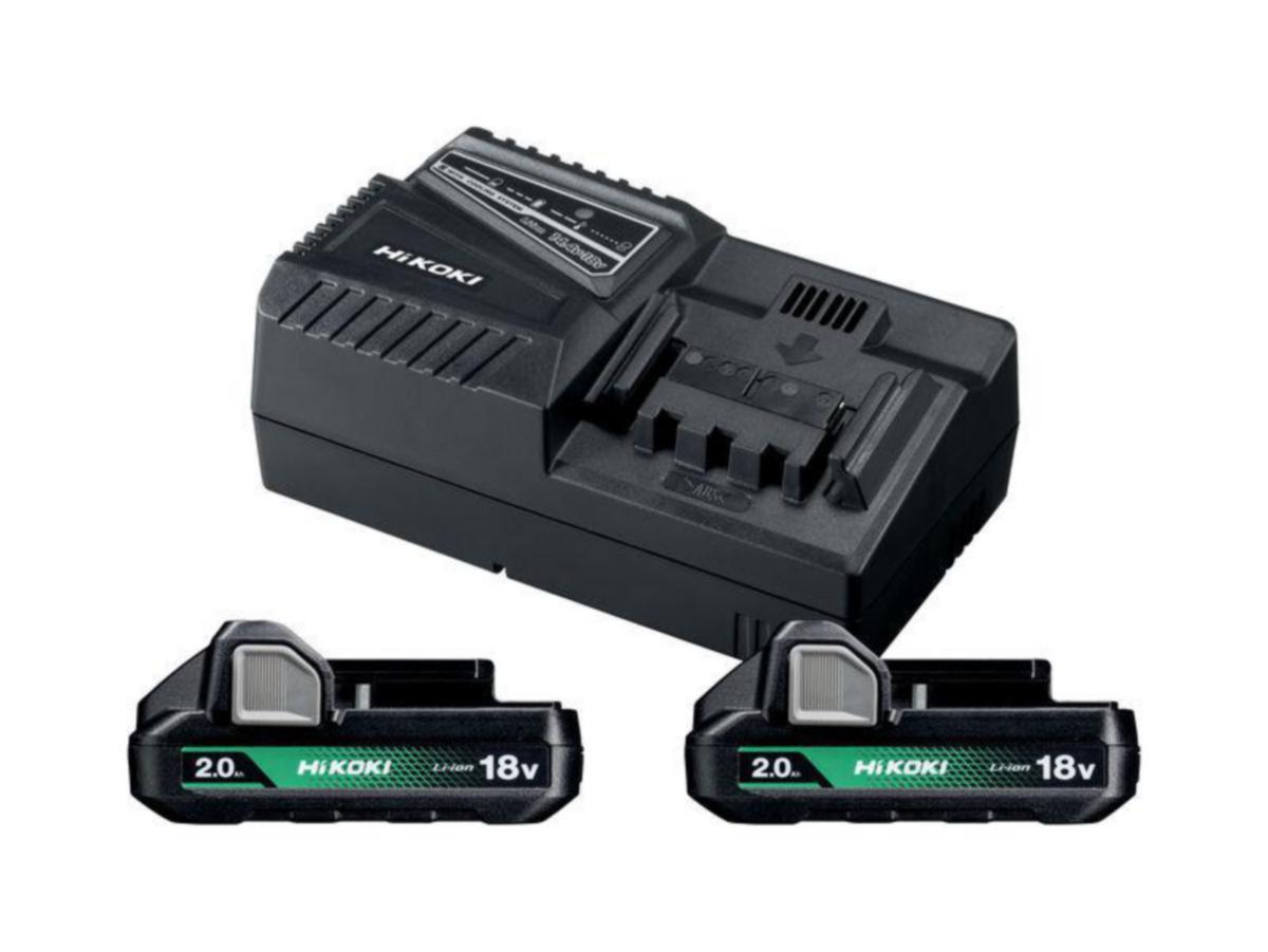Batteripaket HiKOKI 18V 2x2.0 Ah Slide - BATTERIPAKET 18V POWERPACK HIKOKI 68020013