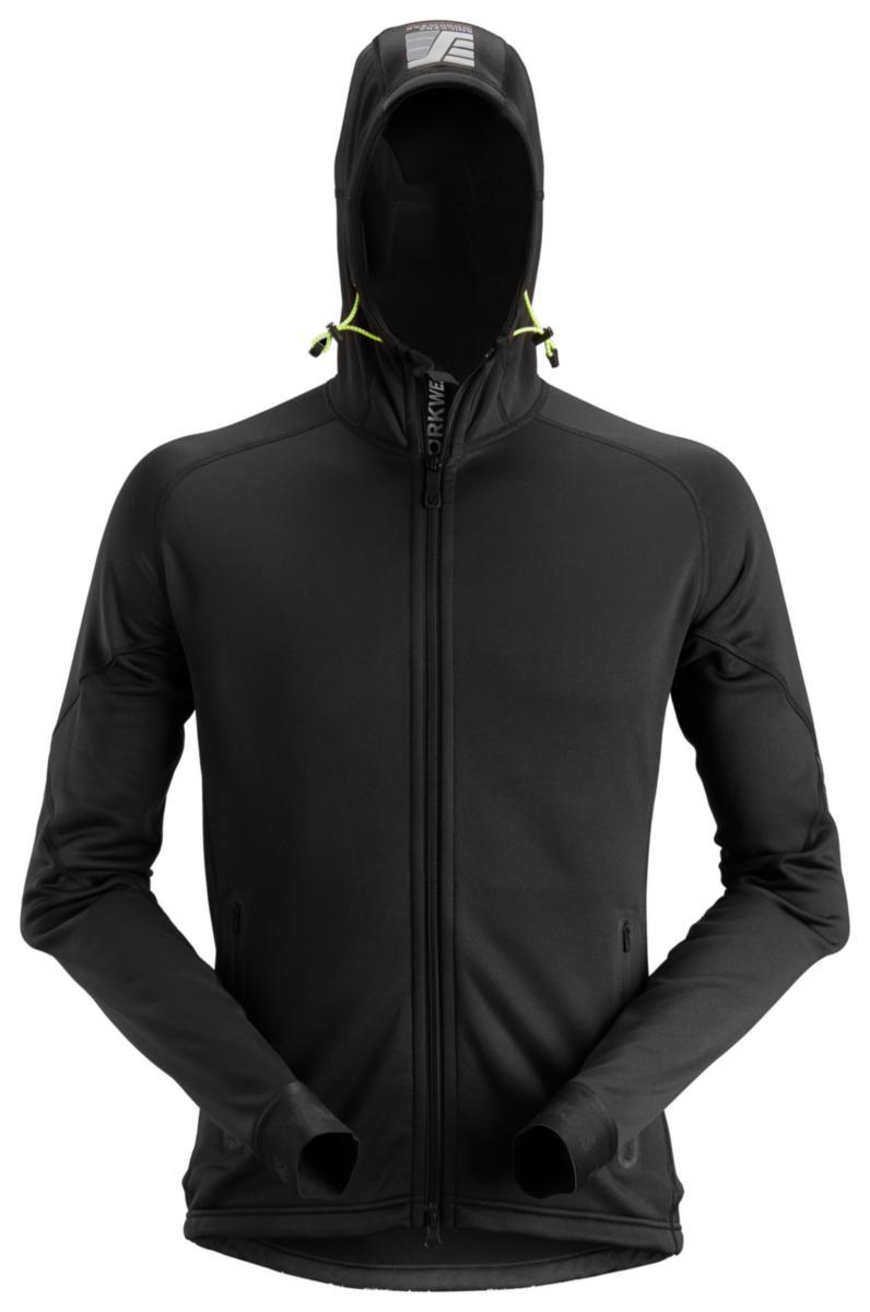 Fleecejacka Snickers 8002 - FLEECEJACKA HOOD 8002 SV XL SNICKERS 80020400007