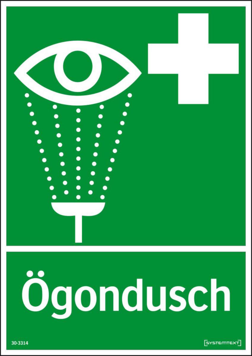 Nödskyltar - ÖGONDUSCH 210X297 MM HP SYSTEMTEXT 303314