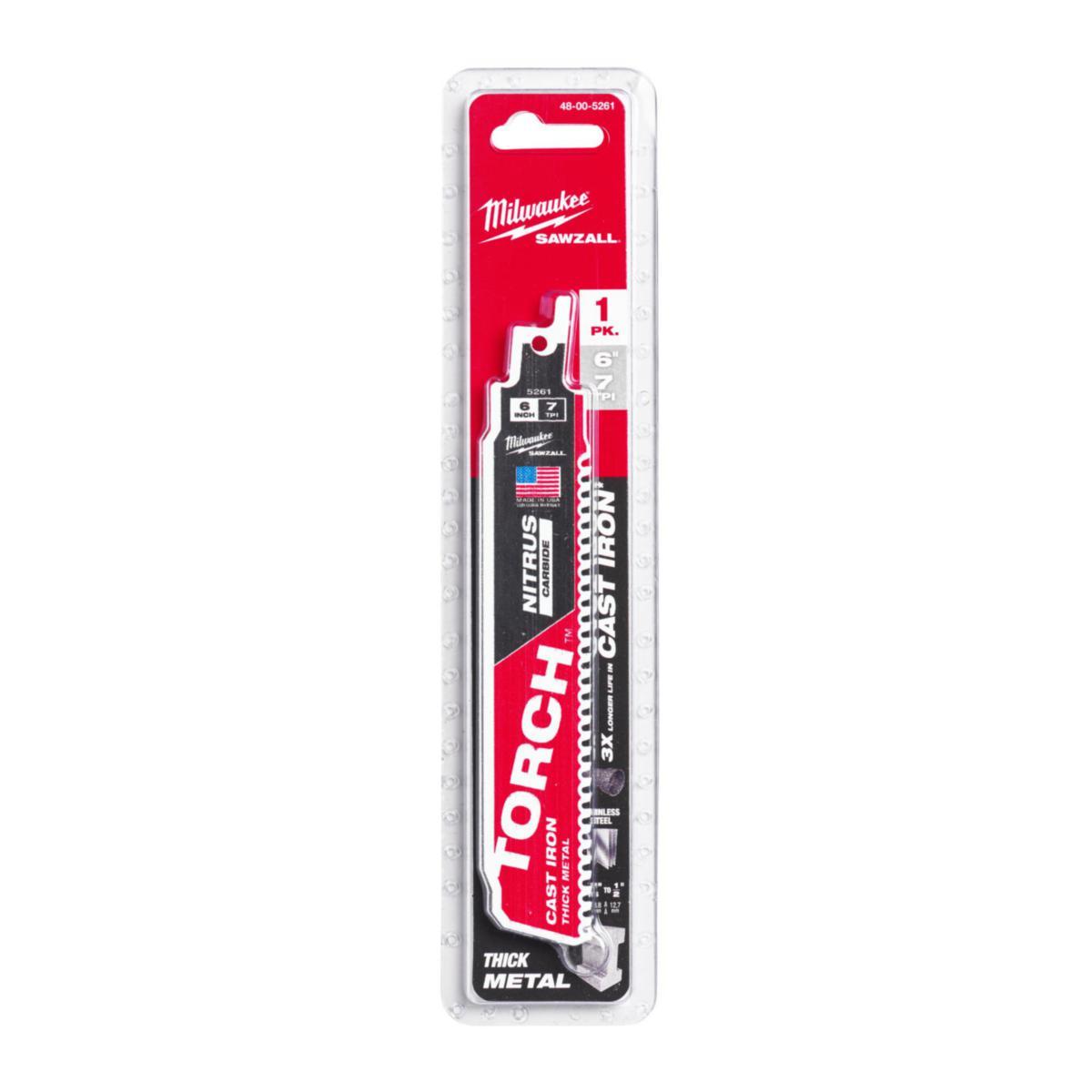 Tigersågblad Milwaukee Torch Nitrus Carbide - TIGERSÅGBLAD 150MM/7T 1P METAL KARBID TORCH NITRUS MILWAUKEE