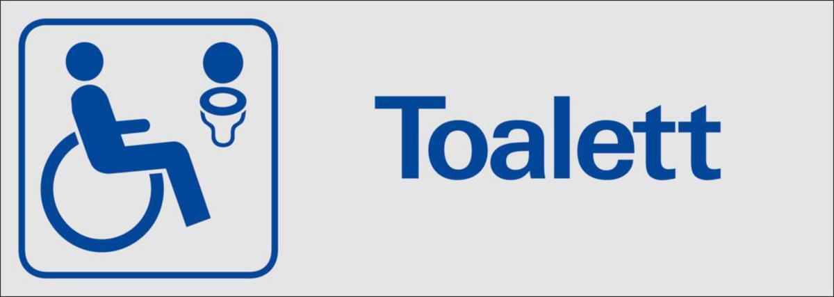 Symbolskyltar "text" - TOALETT HANDIKAPP 225X80 MM AL SYSTEMTEXT 387250
