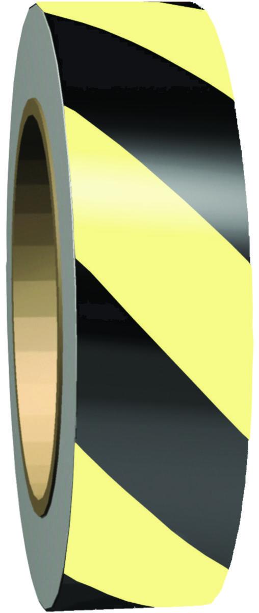 Efterlysande stripes GlowLite - EFTERLYSANDE STRIPES GUL/SVART 32-2758 40MM X 10MTR