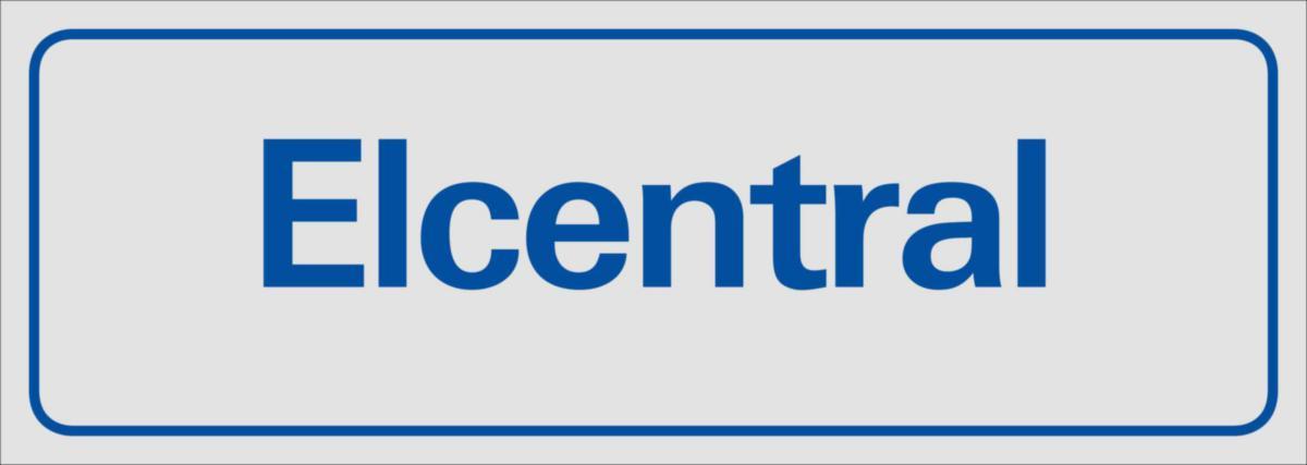 Symbolskyltar "text" - ELCENTRAL 225X80 MM AL SYSTEMTEXT 389850