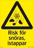 Varningsskyltar "Snöras"