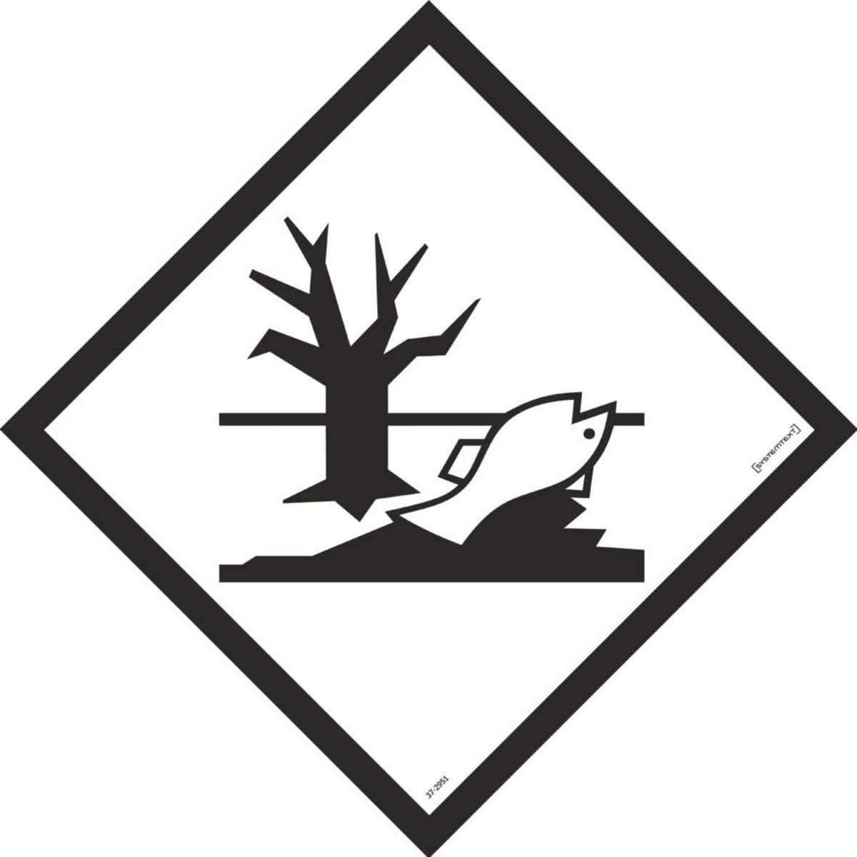 Skylt ADR - SKYLT ADR "MILJÖFARLIGA ÄMNEN" 37-2951 300X300MM DEKAL
