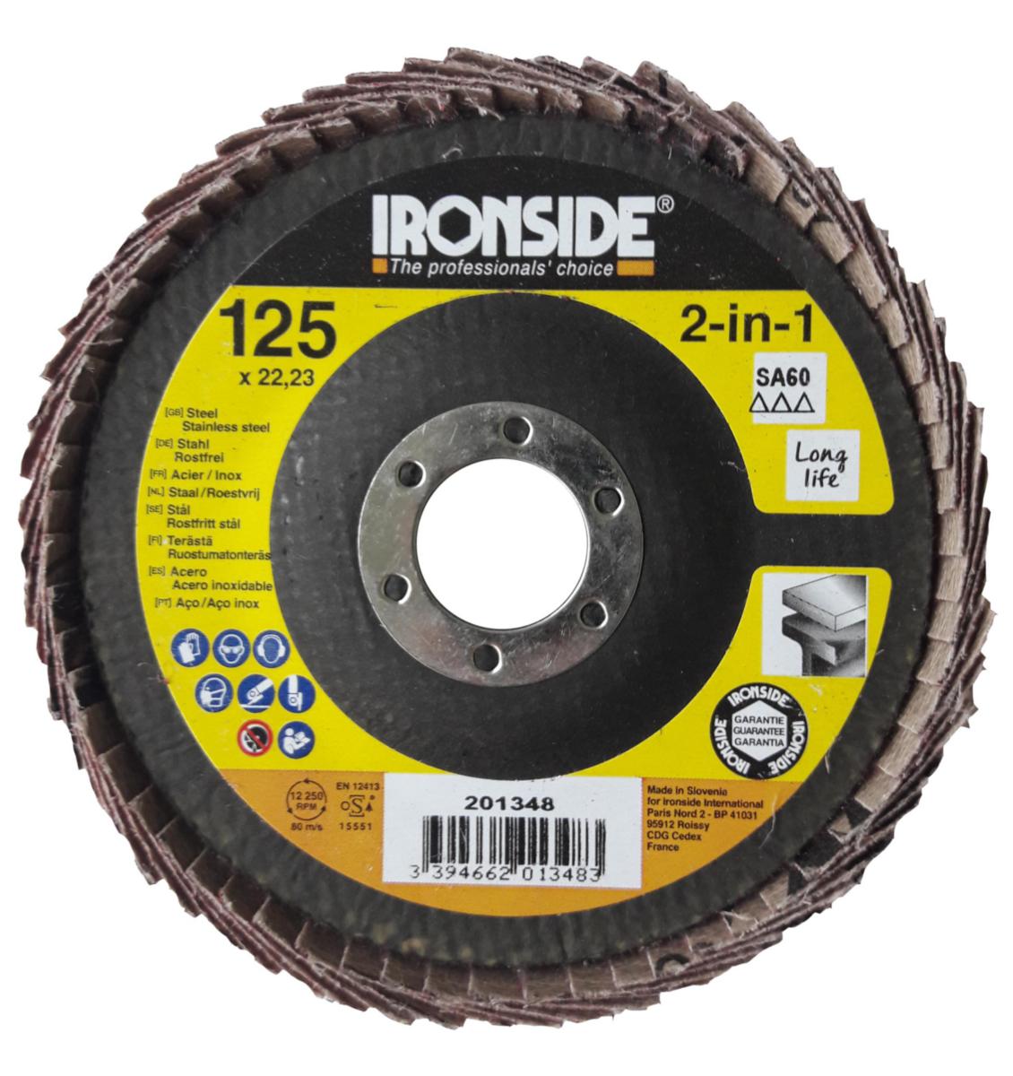 Lamellrondell Ironside Vinklad - LAMELLRONDELL VINKLAD IRONSIDE 125X22 K60 F27 90°CURVE 201348