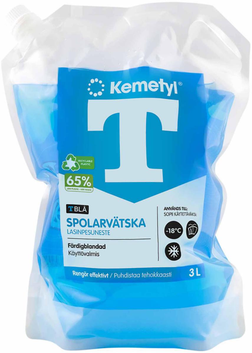Spolarvätska T-Blå Kemetyl - SPOLARVÄTSKA FÄRDIGBLANDAD 3L T-BLÅ KEMETYL