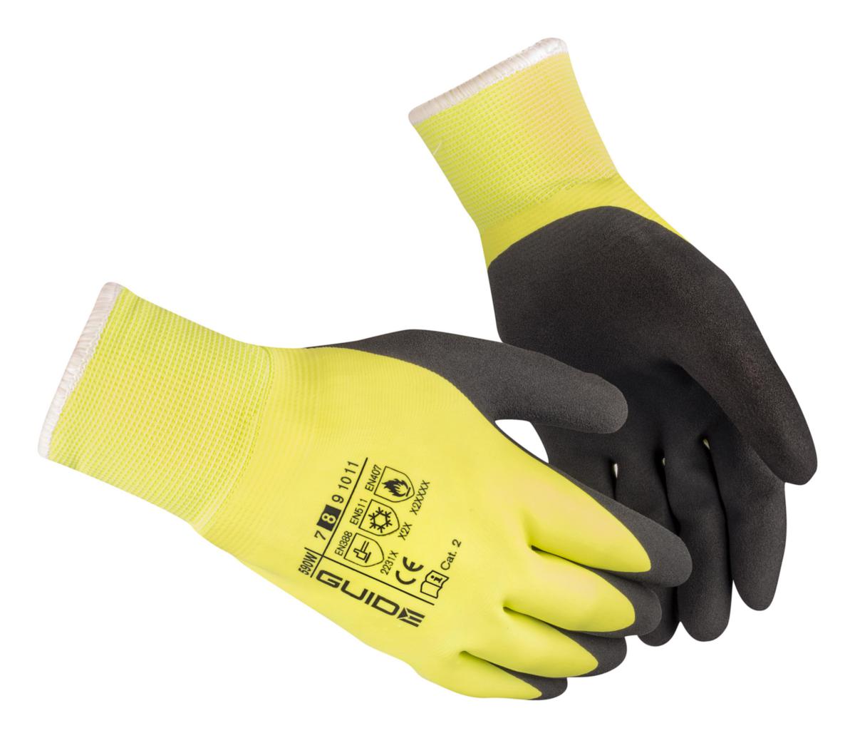 Vinterhandske Guide 590W - HANDSKE GUIDE 590W LATEX FODRAD VATTENTÄT STL 9