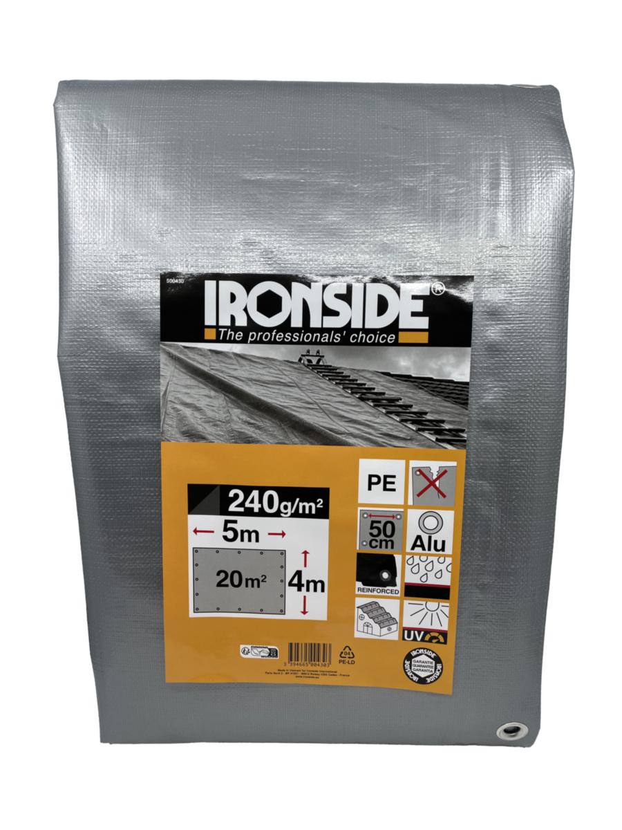 Presenning PE 240g/m2 silver - PRESENNING IRONSIDE PE 240G SILVER 2X3M 6M2 500429