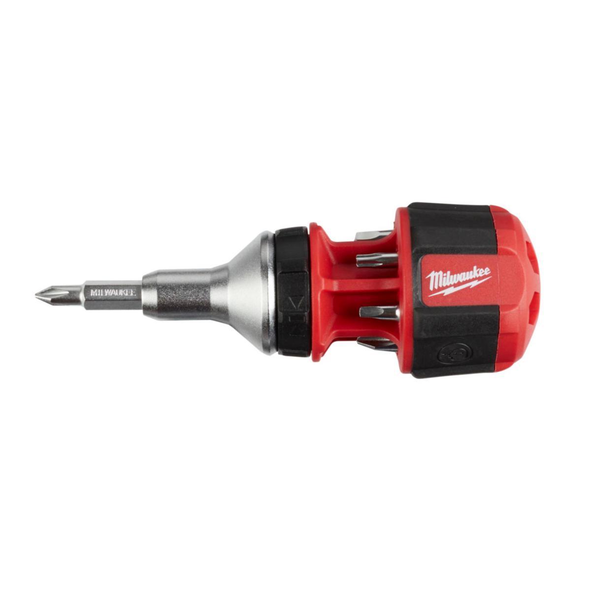 Multispärrskruvmejsel Milwaukee 8 in1 kompakt - SPÄRRSKRUVMEJSEL8 IN 1 MILWAUKEE 4932471868