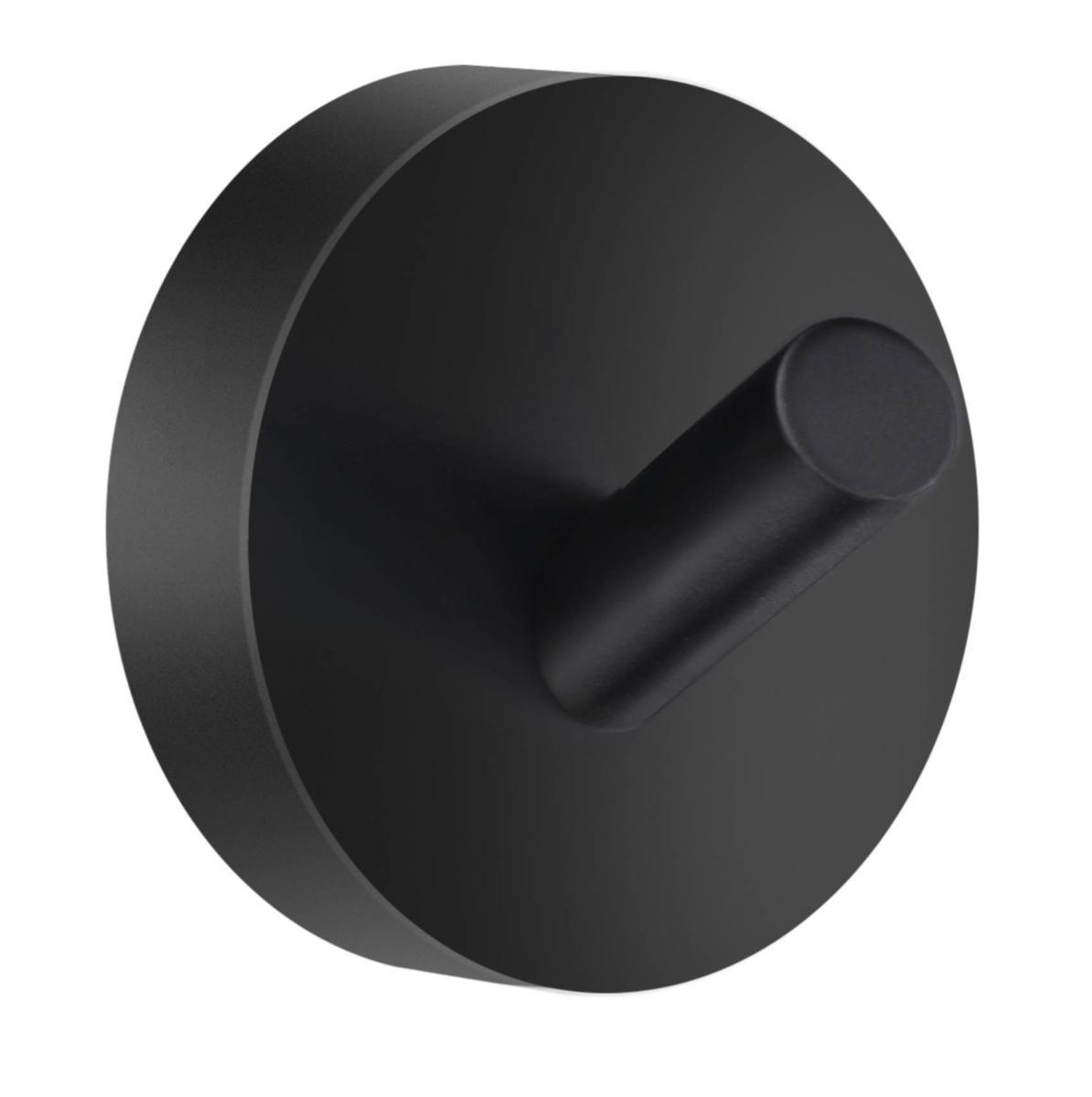 Handdukshängare Enkelkrok Smedbo 355 Home - HOME ENKELKROK DIAM 48MM SVART SMEDBO HB355