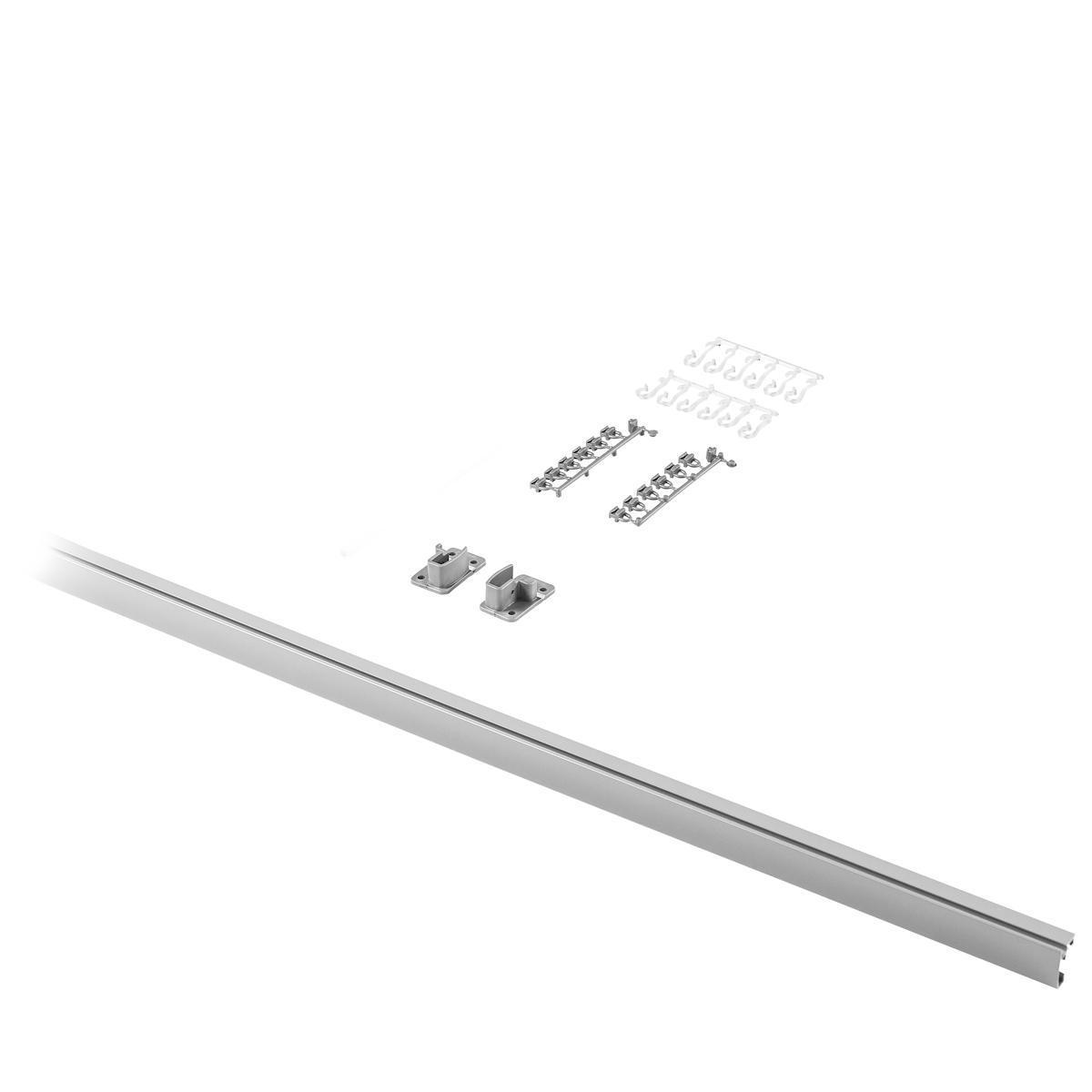 Draperiskena a-collection 1 Stabil rak 180CM - DRAPERISKENA RAK 1800MM ALU KPL SILVER