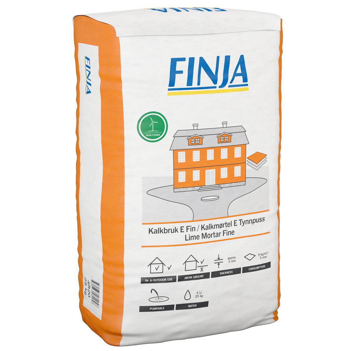 Kalkbruk Finja E Fin - KALKBRUK E FIN 0-1 PUMPB 25KG