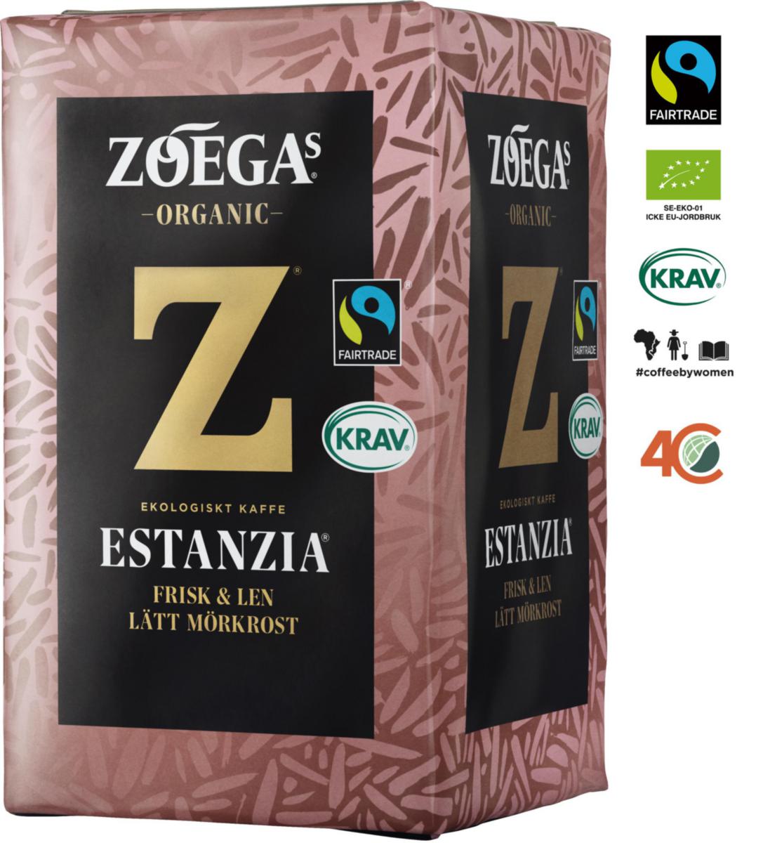 Kaffe Zoegas 450g - KAFFE ZOEGAS ESTANZIA 450 GR RÄTTVISE/KRAVMÄRKT VACPAC