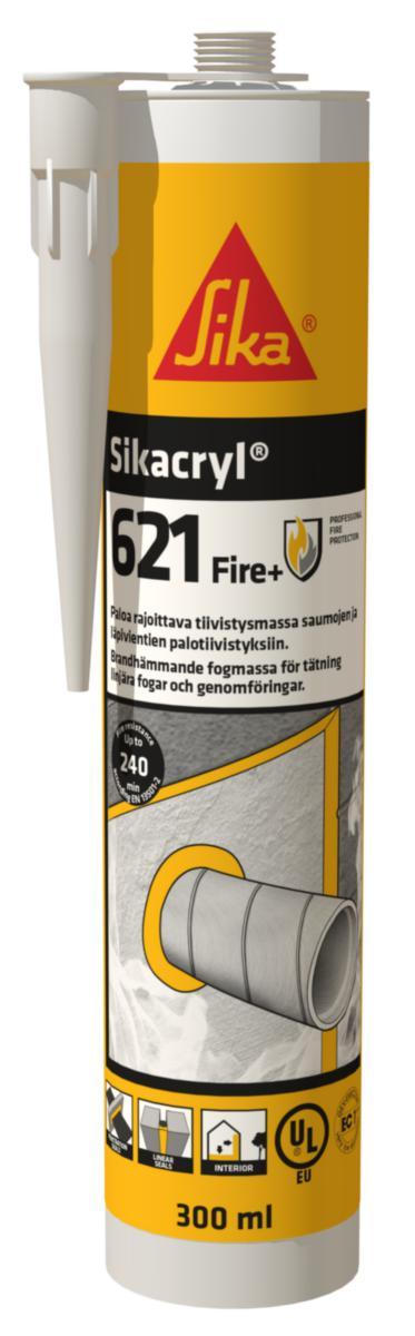 Brandfogmassa Sikacryl 621 Fire+ - SIKACRYL-621 FIRE+ VIT 300 ML BRANDAKRYL 300ML VIT