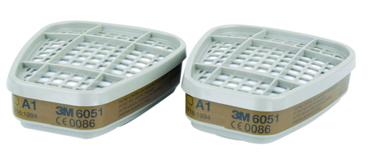 Filter till Andningsskydd 3M Helmask och Halvmask - 6051 FILTER MOT ÅNGOR 32 PR/FP 3M 6051F
