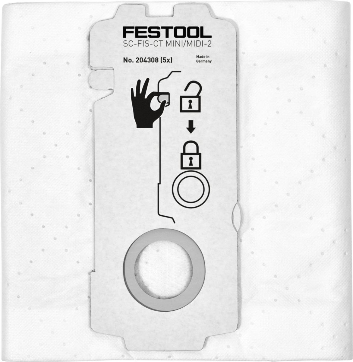 Filtersäck Festool SC FIS CT Mini/Midi - FILTERSÄCK SC-FIS MINI/MIDI /5 FESTOOL 204308