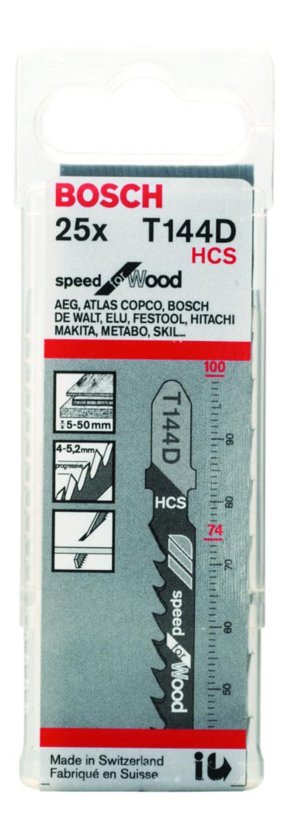 Sticksågblad Bosch HCS för mjukt trä och mjuka material - STICKSÅGBL.T144D 25-P BOSCH 2608633625