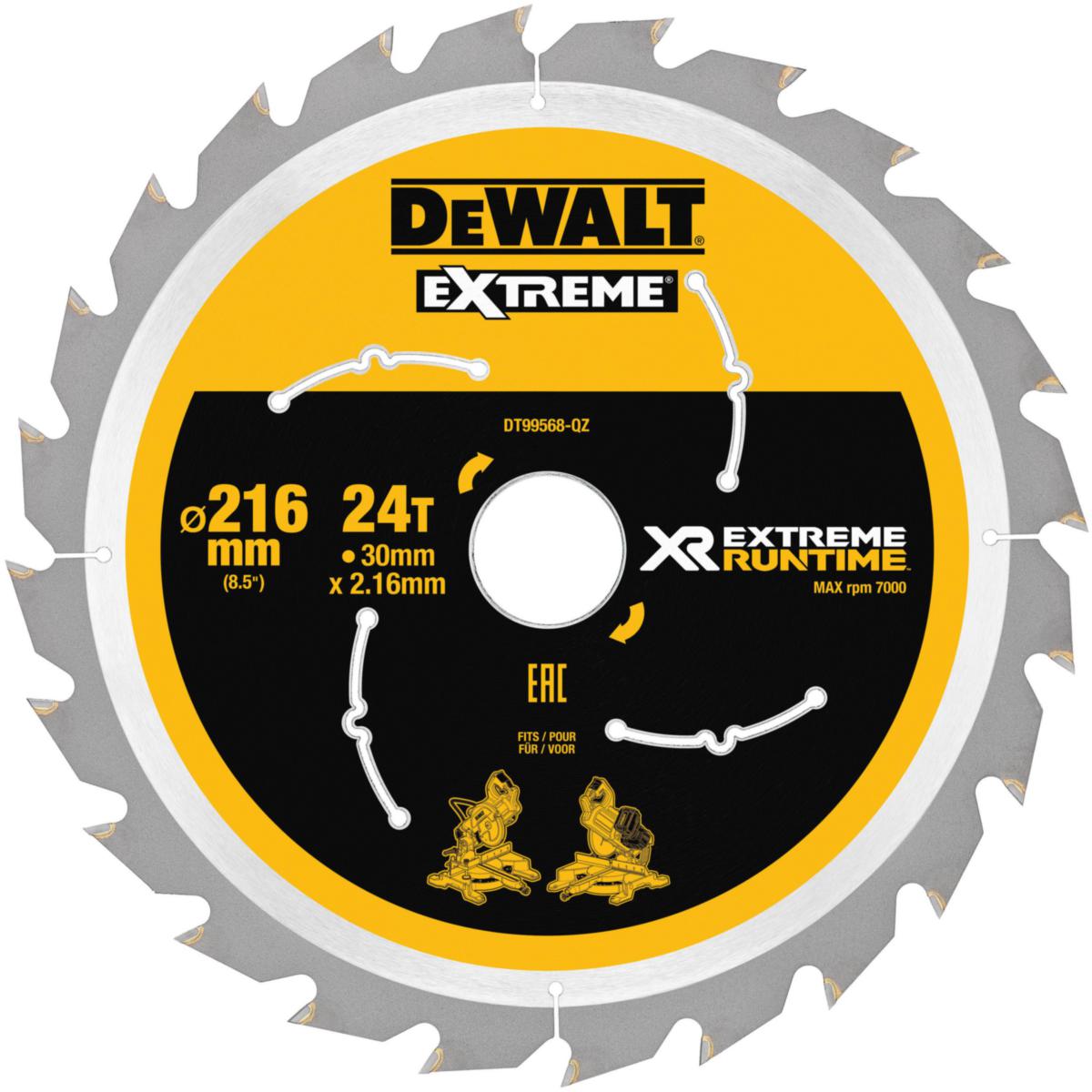 Cirkelsågklinga DEWALT XR - SÅGKLINGA 216X30 24T FLEXVOLT DEWALT DT99568-QZ