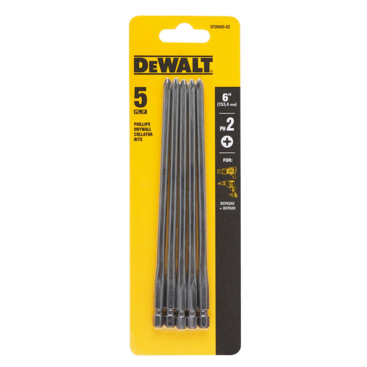 Bits DEWALT för skruvautomat DT20425 - SKRUVBITS PH2 156MM 5ST/FRP DEWALT DT20425-QZ
