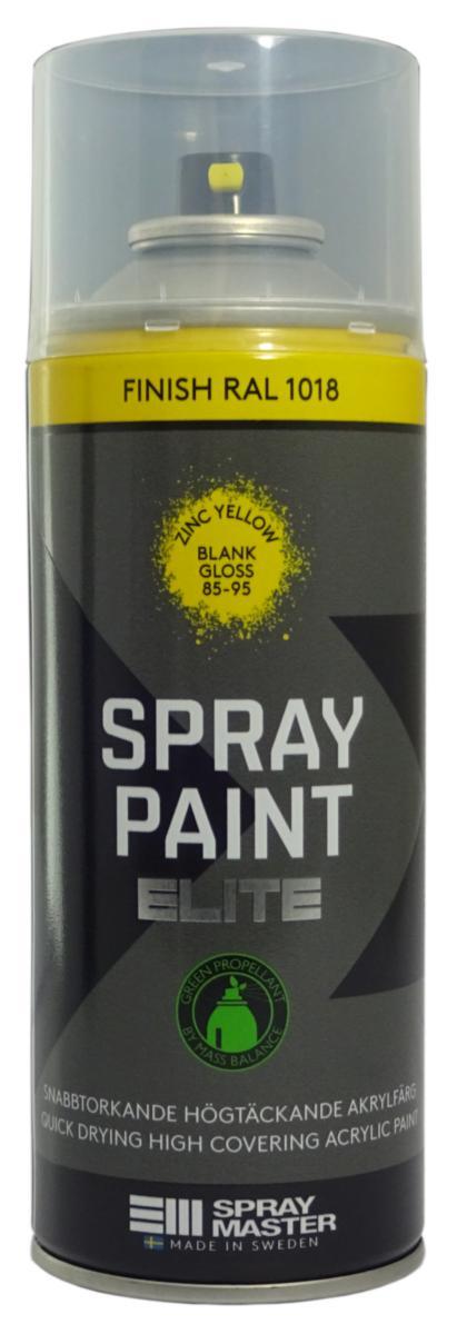 Spray Paint Elite Spray Master - SPRAYFÄRG ELITE GUL RAL1018 BLANK 400ML  SPRAY MASTER