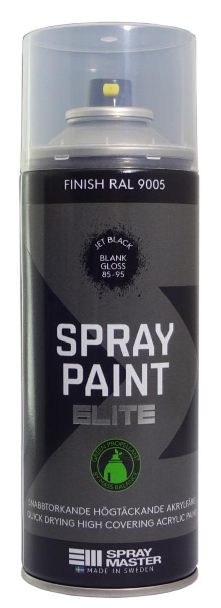 Spray Paint Elite Spray Master - SPRAYFÄRG ELITE SVART RAL9005 BLANK  400ML SPRAY MASTER