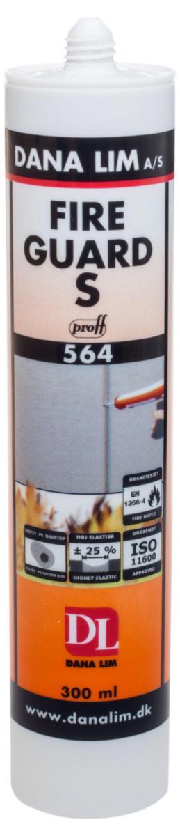 Brandfog Dana Fire Guard S564 silikon - BRANDSILIKON FIREGUARD S564 GRÅ 290ML