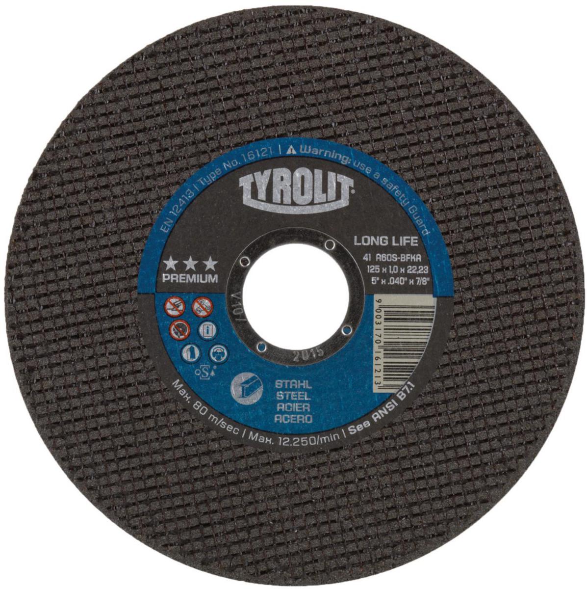 Kapskiva Tyrolit Premium Stål Long Life - KAPSKIVA PRE 125X2MM STÅL TYROLIT 637067