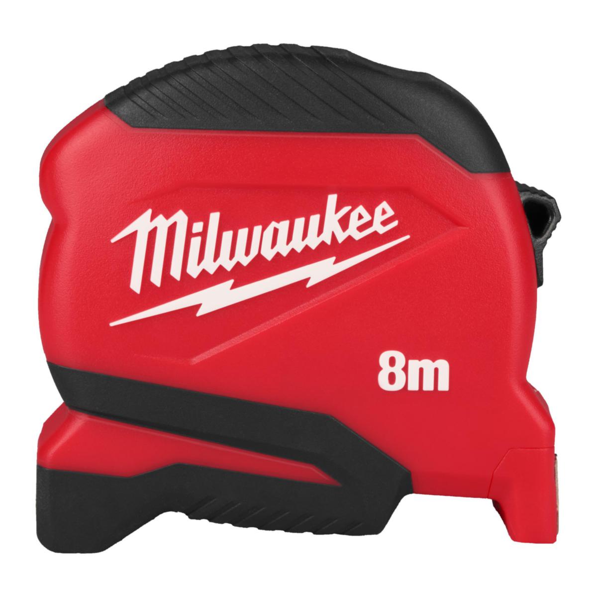 Måttband Milwaukee Compact Gen II fingerstop - MÅTTBAND COMPACT GEN2 8M-25 MILWAUKEE 4932498780