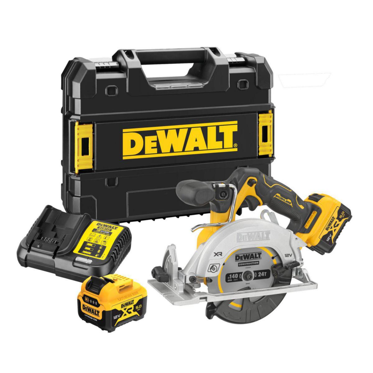 Cirkelsåg DEWALT DCS512P2 - CIRKELSÅG DEWALT DCS512P2-QW 12V XR. 140MM. 2X5AH