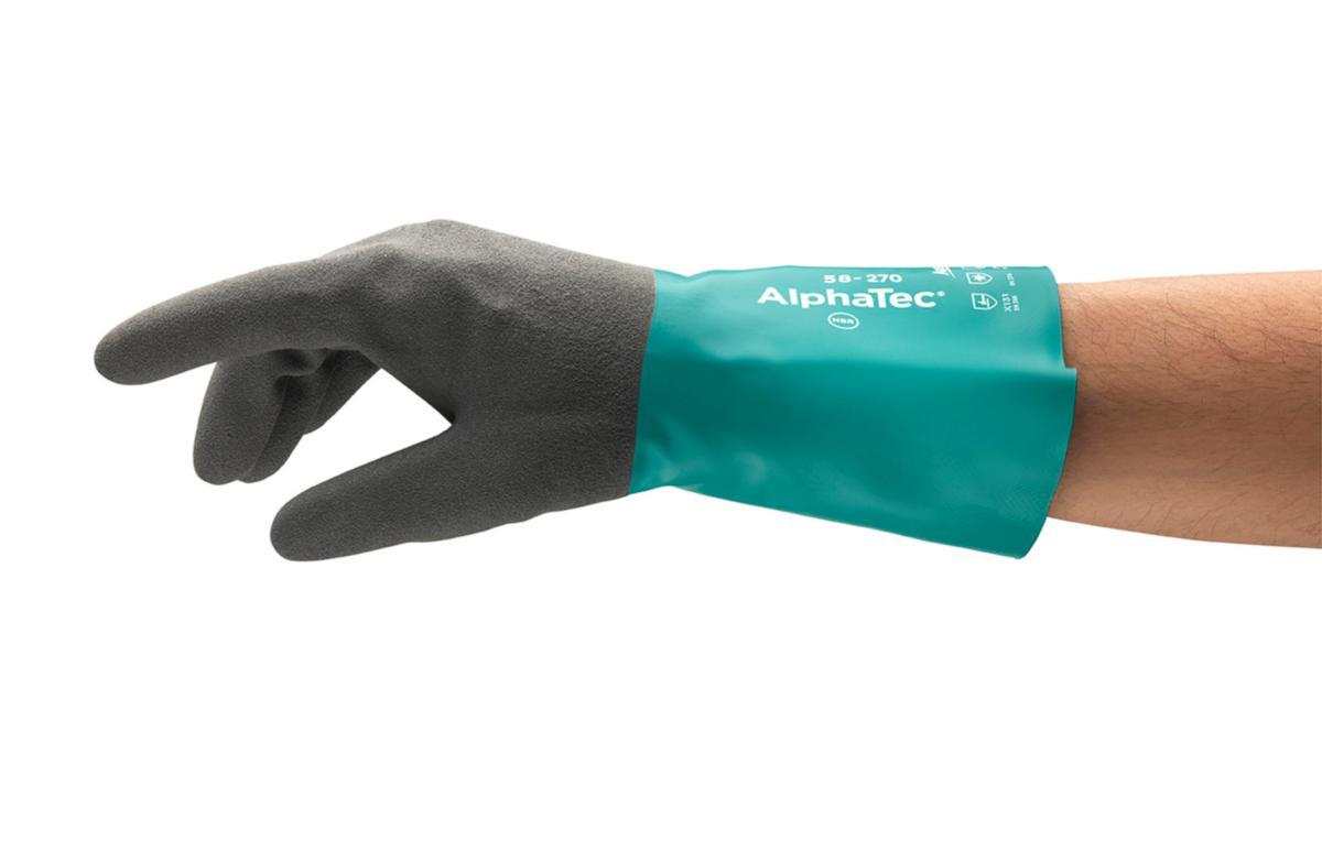 Kemskyddshandske Ansell AlphaTec 58-270 - HANDSKE ANSELL ALPHATEC 58-270 NITRIL LÄNGD 300 MM STL 7