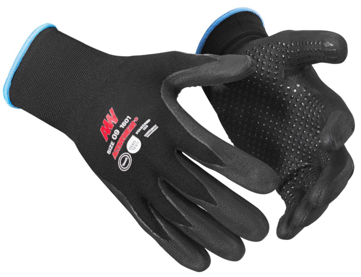 Montagehandske ActiveWear 1601 - HANDSKE ACTIVEWEAR 1601 DOTS NITRILFOAM TOUCH STL 8