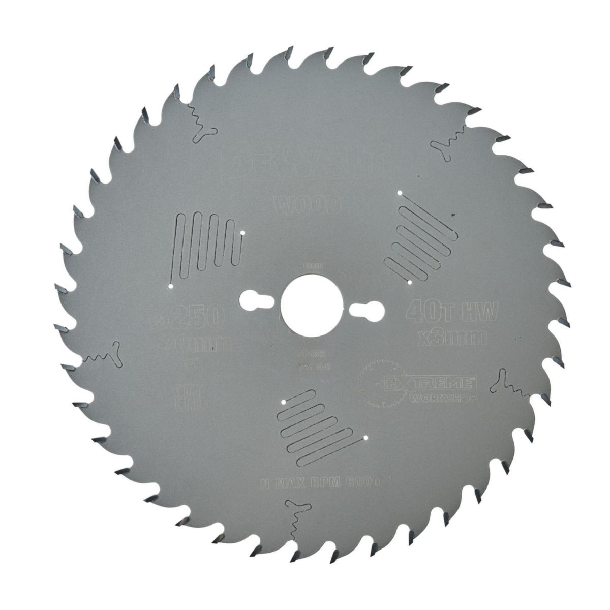 Cirkelsågklinga DEWALT serie 60 HM - SÅGKLINGA 250X30 40T HM60 ATB DEWALT DT4322-QZ
