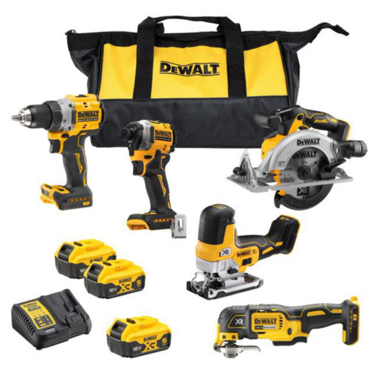 Kombikit DEWALT DCK502P3 - KOMBOKIT 18V XR 5 MASKINER DEWALT DCK502P3-QW